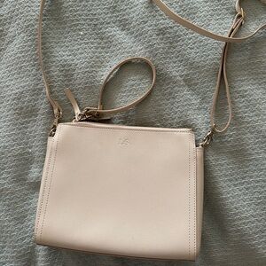 Lo & Sons - The Pearl Saffiano Crossbody Bag in Ivory *discontinued color*